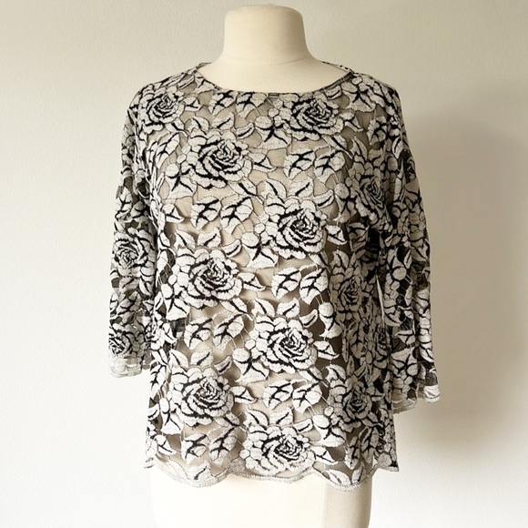 Cut Loose Lace Floral Blouse - Picture 8 of 14